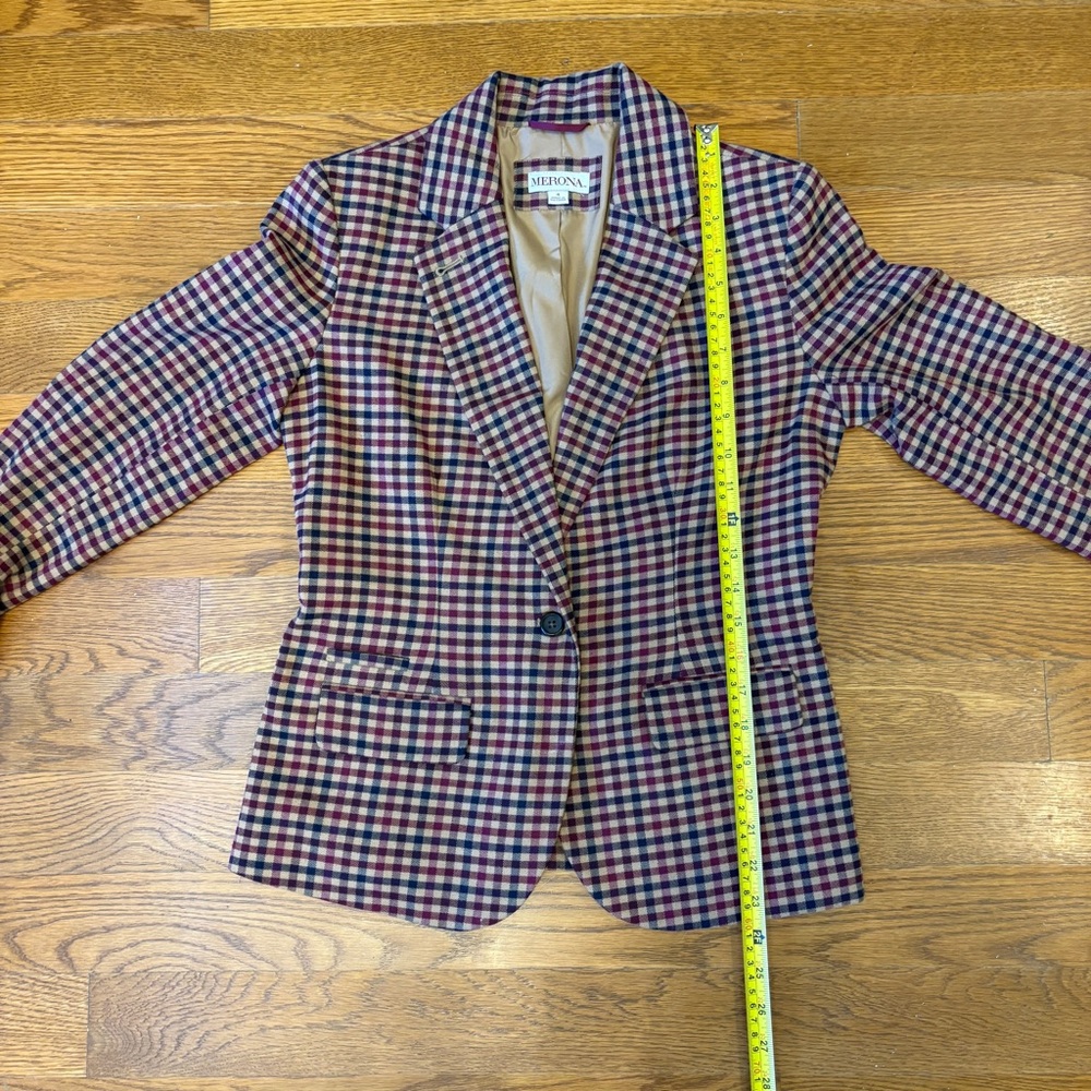 Merona Multicolor Checkered Women's Blazer - Picture 5 of 7